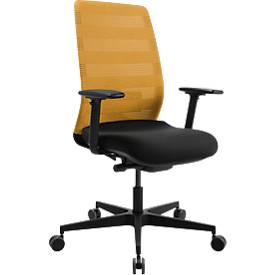 Schäfer Shop Select SSI PROLINE NEW WORK Bürodrehstuhl Netz Ocker, Gestell Schwarz
