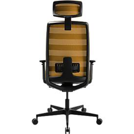 Schäfer Shop Select SSI PROLINE NEW WORK Bürodrehstuhl Netz Ocker, mit Kopfstütze, Gestell Schwarz