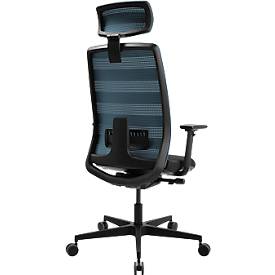 Schäfer Shop Select SSI PROLINE NEW WORK Bürodrehstuhl Netz Petrol, mit Kopfstütze, Gestell Schwarz