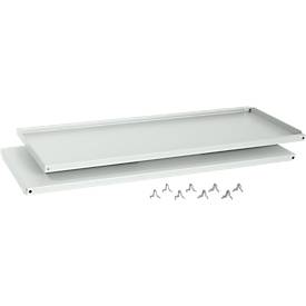 Schäfer Shop Select Stahl-Fachböden, lichtgrau, 1200 mm breit, 2 Stück