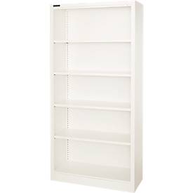Schäfer Shop Select Stahlregal MS iCOLOUR, 5 Ordnerhöhen, B 950 x T 400 x H 1935 mm, weiss RAL 9003