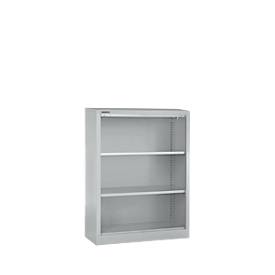 Schäfer Shop Select Stahlregal MS iCONOMY, 3 Ordnerhöhen, B 800 x T 400 x H 1215 mm, weißaluminium RAL 9006