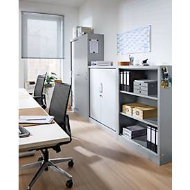 Schäfer Shop Select Stahlregal MS iCONOMY, 3 Ordnerhöhen, B 950 x T 400 x H 1215 mm, weißaluminium RAL 9006