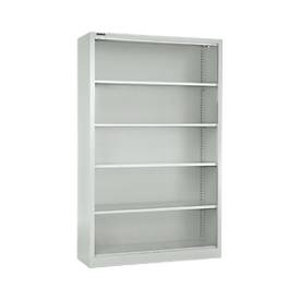 Schäfer Shop Select Stahlregal MS iCONOMY, 5 Ordnerhöhen, B 1200 x T 400 x H 1935 mm, lichtgrau RAL 7035