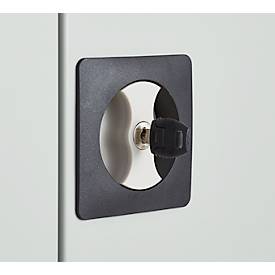 Schäfer Shop Select Stahlschrank, 2 OH, 2 höhenverstellbare Einlegeböden, Drehzylinderschloss, B 916 x T 422 x H 1000 mm, lichtgrau RAL 7035/lichtgrau RAL 7035