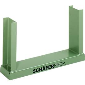 Schäfer Shop Select Stapelgestell, L 910 x B 160 x H 520 mm, resedagrün RAL 6011, bis 1200 kg
