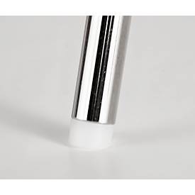 Schäfer Shop Select Stapelstuhl Grau, stapelbar bis 10 Stück, desinfektionsmittelbeständig, mit Stoffpolster, B 430 x T 410 x H 450 mm, Holz & Stahl