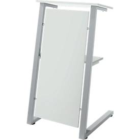 Schäfer Shop Select Stehpult, Stahlrohr/Spanplatte, B 590 x T 620 x H 1120/1060 mm, lichtgrau