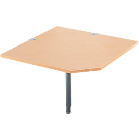 Schäfer Shop Select Systemwinkelplatte, CAD, Fuß, B 1000 x T 1000 mm, Buche/anthrazit