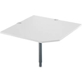 Schäfer Shop Select Systemwinkelplatte, CAD, Fuß, B 1000 x T 1000 mm, weiß/anthrazit