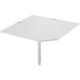 Schäfer Shop Select Systemwinkelplatte, CAD, Fuß, B 1000 x T 1000 mm, weiß/weißalu