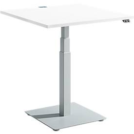 Schäfer Shop Select Table d'appoint FLEXXAS, réglage électrique de la hauteur, ergonomique, l. 800 mm, blanc 
