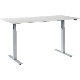 Schäfer Shop Select Table d'atelier à réglage électrique en hauteur, 1600 x 800 mm, 2 moteurs, mélaminé 