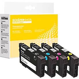 Schäfer Shop Select Tinten-Multipack CMYK, ersetzt Epson 405XL (C13T05H64010), cyan, magenta, gelb, schwarz