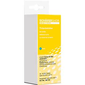 Schäfer Shop Select Tintenpatrone, ersetzt Canon GI-56C (4430C001), bis 14000 Seiten, Einzelpack, cyan