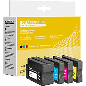 Schäfer Shop Select Tintenpatrone, ersetzt HP-953XL (3HZ52AE), Multipack, CMYK