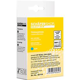 Schäfer Shop Select Tintenpatrone, ersetzt HP-953XL (F6U16AE), bis 2000 Seiten, Einzelpack, cyan