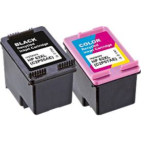 Schäfer Shop Select Tintenpatronen, ersetzt HP 62 XL (C2P05AE/C2P07AE), Mixpack, schwarz, Tri-Colour