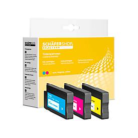 Schäfer Shop Select Tintenpatronen, ersetzt HP 951XL (CN046AE/CN047AE/CN048AE), Multipack, cyan, magenta, gelb