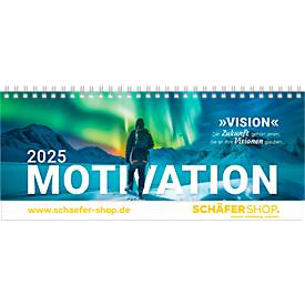 Schäfer Shop Select Tisch-Querkalender "Motivation", mit Motiv, 128 Seiten, B 298 x H 105 mm