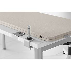 Schäfer Shop Select Tischtrennwand, Materialstärke 30 mm, B 1200 x H 387 mm, 100 % Post-Consumer-Recyclingpolyester, beige