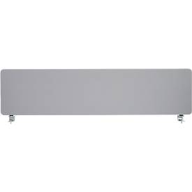 Schäfer Shop Select Tischtrennwand, Materialstärke 30 mm, B 1200 x H 387 mm, 100 % Post-Consumer-Recyclingpolyester, hellgrau
