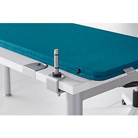 Schäfer Shop Select Tischtrennwand, Materialstärke 30 mm, B 1200 x H 387 mm, 100 % Post-Consumer-Recyclingpolyester, petrol