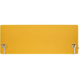 Schäfer Shop Select Tischtrennwand, Materialstärke 30 mm, B 1400 x H 600 mm, 100 % Post-Consumer-Recyclingpolyester, gelb