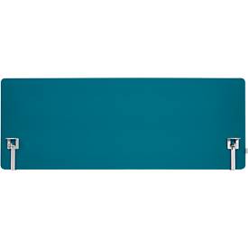 Schäfer Shop Select Tischtrennwand, Materialstärke 30 mm, B 1600 x H 600 mm, 100 % Post-Consumer-Recyclingpolyester, petrol