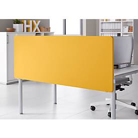 Schäfer Shop Select Tischtrennwand, Materialstärke 30 mm, B 1800 x H 387 mm, 100 % Post-Consumer-Recyclingpolyester, gelb