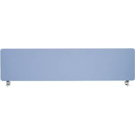 Schäfer Shop Select Tischtrennwand, Materialstärke 30 mm, B 2000 x H 387 mm, 100 % Post-Consumer-Recyclingpolyester, blaugrau