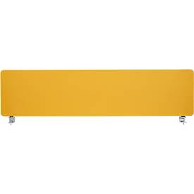 Schäfer Shop Select Tischtrennwand, Materialstärke 30 mm, B 2000 x H 387 mm, 100 % Post-Consumer-Recyclingpolyester, gelb