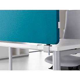 Schäfer Shop Select Tischtrennwand, Materialstärke 30 mm, B 2000 x H 600 mm, 100 % Post-Consumer-Recyclingpolyester, petrol
