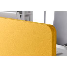 Schäfer Shop Select Tischtrennwand, Materialstärke 30 mm, B 800 x H 387 mm, 100 % Post-Consumer-Recyclingpolyester, gelb