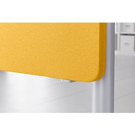 Schäfer Shop Select Tischtrennwand, Materialstärke 30 mm, B 800 x H 600 mm, 100 % Post-Consumer-Recyclingpolyester, gelb
