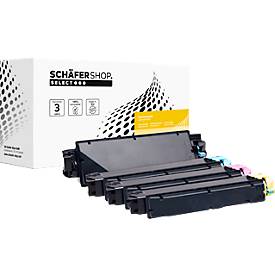 Schäfer Shop Select Toner, ersetzt Kyocera TK-5270 CMYK (OPTK-5270), Mixpack, schwarz, cyan, magenta, gelb