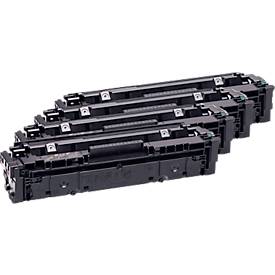 Schäfer Shop Select Toner-Multipack, ersetzt HP 203X Serie CMYK und Canon 054 H Serie, ca. 3.200 Seiten schwarz, je 2.500 Seiten Farbe