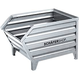 Schäfer Shop Select Transport- und Stapelbehälter, B 1010 x T 520 x H 610 mm, feuerverzinkt, bis 800 kg