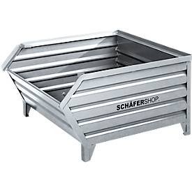 Schäfer Shop Select Transport- und Stapelbehälter, B 1210 x T 820 x H 610 mm, feuerverzinkt, bis 1000 kg