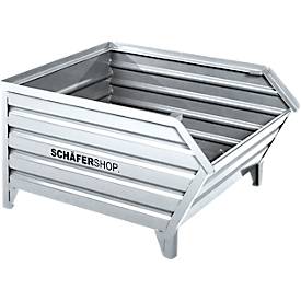 Schäfer Shop Select Transport- und Stapelbehälter, B 1210 x T 820 x H 610 mm, feuerverzinkt, bis 1000 kg