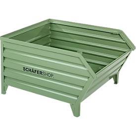 Schäfer Shop Select Transport- und Stapelbehälter, B 1210 x T 820 x H 610 mm, resedagrün RAL 6011, bis 1000 kg