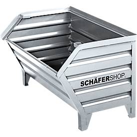 Schäfer Shop Select Transport- und Stapelbehälter, B 700 x T 820 x H 610 mm, feuerverzinkt, bis 800 kg