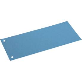 Schäfer Shop Select Trennstreifen, 2-fach-Lochung, bedruckbar, 100 Stück, B 240 x H 105 mm, Karton, blau