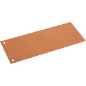 Schäfer Shop Select Trennstreifen, 2-fach-Lochung, bedruckbar, 100 Stück, B 240 x H 105 mm, Karton, orange