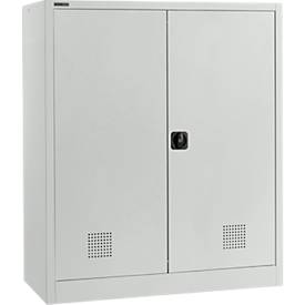 Schäfer Shop Select Umweltschrank, B 1200 x T 500 x H 1585 mm, 3 Wannen à 23 Liter, lichtgrau