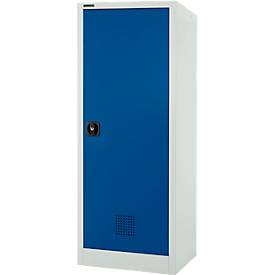Schäfer Shop Select Umweltschrank, B 1200 x T 500 x H 1585 mm, 3 WHG-Wannen à 14 Liter, lichtgrau/enzianblau