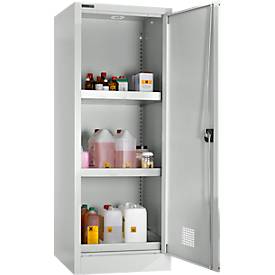 Schäfer Shop Select Umweltschrank, B 600 x T 500 x H 1585 mm, 3 Wannen à 11 Liter, lichtgrau