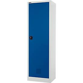 Schäfer Shop Select Umweltschrank, B 600 x T 500 x H 1935 mm, 4 Wannen à 11 Liter, lichtgrau/enzianblau
