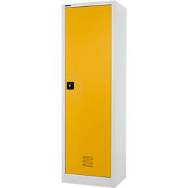 Schäfer Shop Select Umweltschrank, B 600 x T 500 x H 1935 mm, 4 WHG-Wannen à 7 Liter, lichtgrau/goldgelb