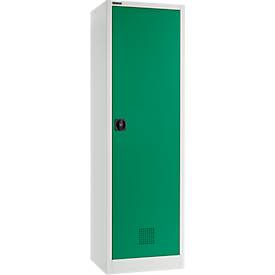 Schäfer Shop Select Umweltschrank, B 600 x T 500 x H 1935 mm, 4 WHG-Wannen à 7 Liter, lichtgrau/türkisgrün